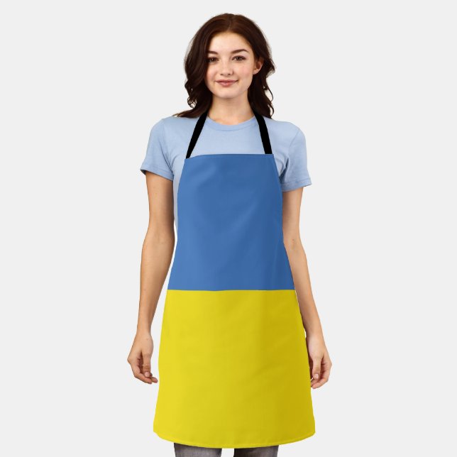 Ukraine Flag, Ukrainian Slava Ukraini Слава Україн Apron (Worn)