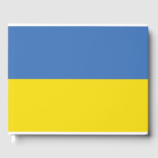 Ukraine Flag, Ukrainian Slava Ukraini Слава Україн Guest Book (Front)