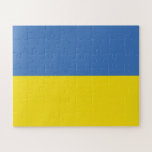 Ukraine Flag, Ukrainian Slava Ukraini Слава Україн Jigsaw Puzzle<br><div class="desc">The colours of Ukraine's flag, blue and yellow, have flown for centuries over a land rich in history and spirit. Blue represents the vast Ukrainian sky, while yellow symbolizes the golden wheat fields that stretch across its fertile plains. This simple yet powerful symbol has become a beacon of hope and...</div>