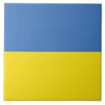 Ukraine Flag, Ukrainian Slava Ukraini Слава Україн Tile<br><div class="desc">The colours of Ukraine's flag, blue and yellow, have flown for centuries over a land rich in history and spirit. Blue represents the vast Ukrainian sky, while yellow symbolizes the golden wheat fields that stretch across its fertile plains. This simple yet powerful symbol has become a beacon of hope and...</div>
