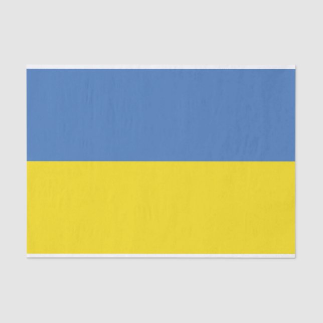 Ukraine Flag, Ukrainian Slava Ukraini Слава Україн Tissue Paper (Front)