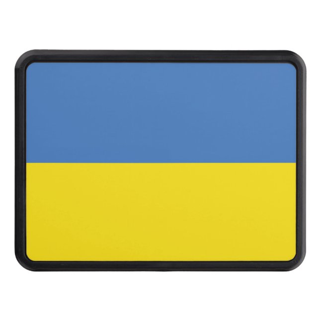 Ukraine Flag, Ukrainian Slava Ukraini Слава Україн Trailer Hitch Cover (Front)