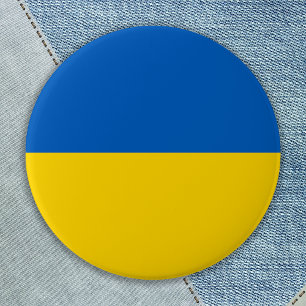 Ukraine Flag Ukrainian Support Blue Yellow 2 Inch Round Button