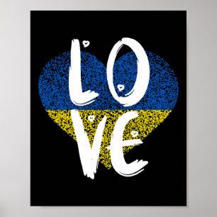 Ukraine Flag Ukrainian Ukraine Pride Heart 1  Poster