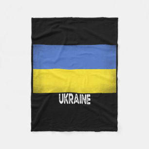 Ukraine Flag Vintage Pride In My Dna Europe Men Wo Fleece Blanket