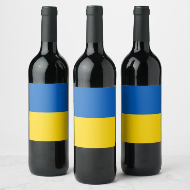 Ukraine flag wine label (Bottles)
