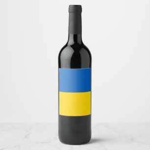 Ukraine Flag Wine Label