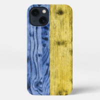 Ukraine flag yellow blue wood texture pattern