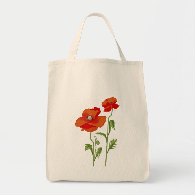 Ukraine "fleur de pavot" sac fourre-tout de paix c (Devant)