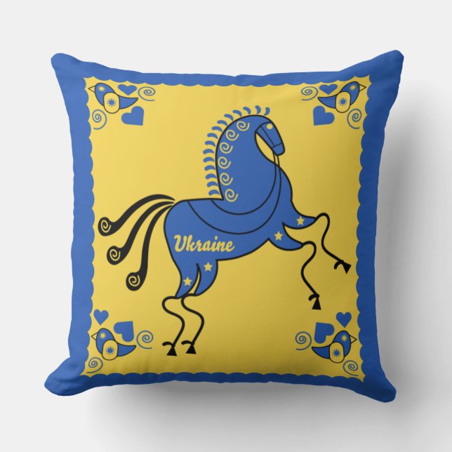 Ukraine Folk Art   Throw Pillow (Front)
