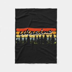 Ukraine Forest Sunset Trees Cabin Vacation Souveni Fleece Blanket