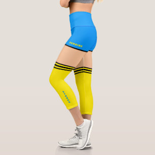 Ukraine forte Appui aux Leggings du drapeau ukrain