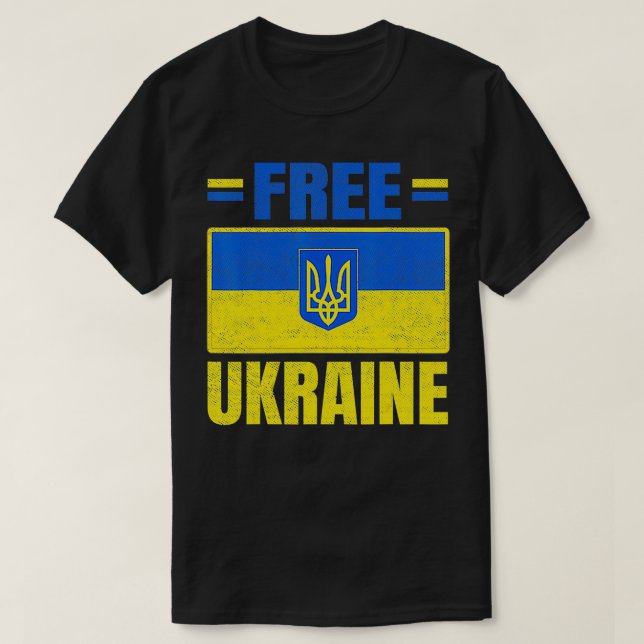 Ukraine Free s American Support Ukrainians Ukraine T-Shirt (Design Front)