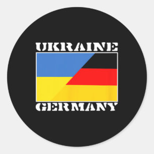 Ukraine Germany Classic Round Sticker
