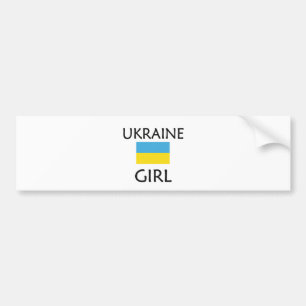 UKRAINE GIRL BUMPER STICKER