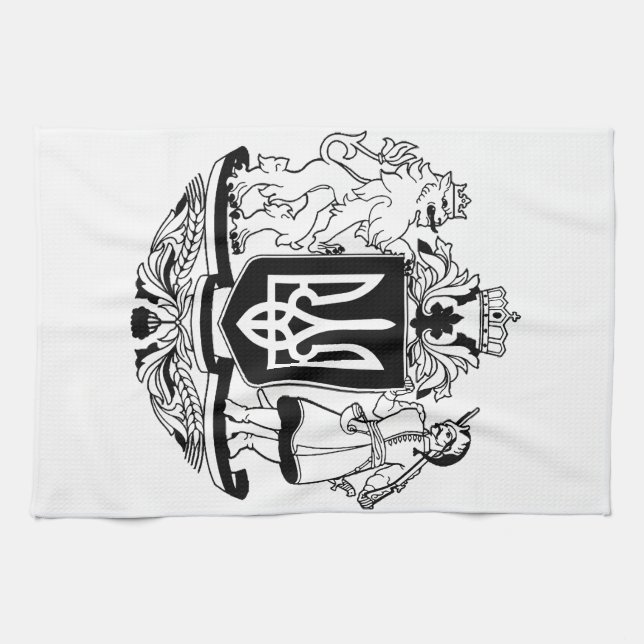 Ukraine Greater coat of arms Kitchen Towel (Horizontal)