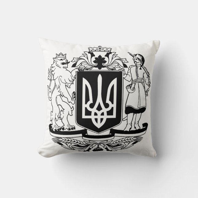 Ukraine Greater coat of arms Throw Pillow (Front)