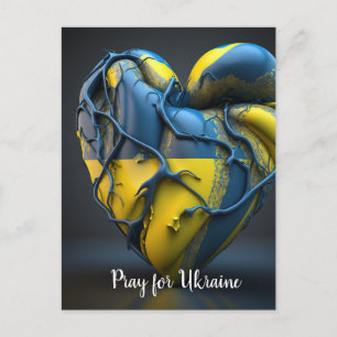 Ukraine Heart Postcard
