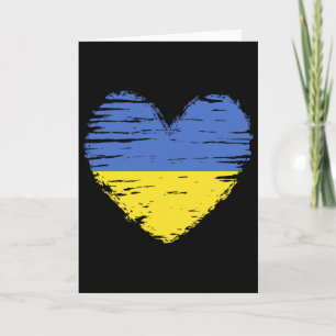 Ukraine Heart Ukrainian Flag Ukrainian Pride Card