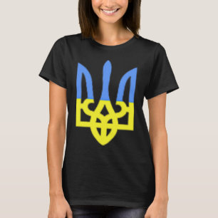 Ukraine Herb Blue And Yellow Ukrainian Flag Pocket T-Shirt