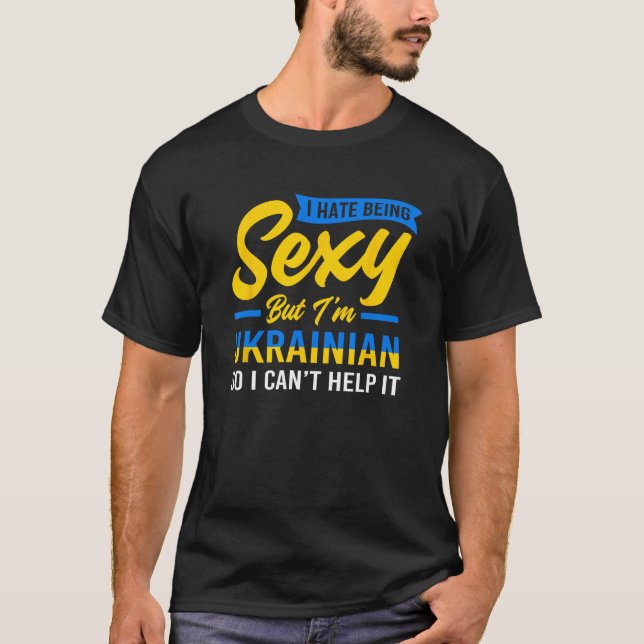Ukraine Humour For Men Funny Ukrainian T-Shirt (Front)