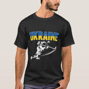 Ukraine Ice Hockey Fans Jersey Ukrainian Flag Hock T-Shirt