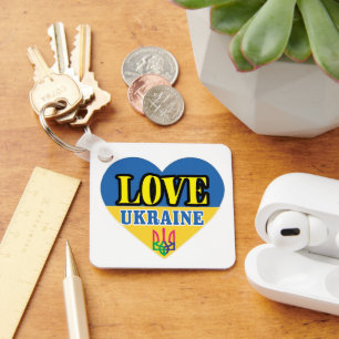 Ukraine Inspired Blue and Yellow Keychain