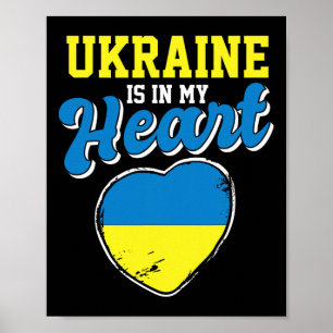 Ukraine Is In My Heart Proud Ukrainian Traveler Va Poster