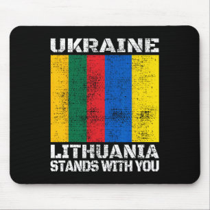Ukraine Lithuania Stands With You Lithuanian Suppo Mouse Pad