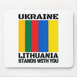 Ukraine Lithuania Stands With You Lithuanian Suppo Mouse Pad
