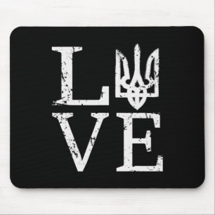 Ukraine Love Ukrainian Zelensky Tryzub Military Tr Mouse Pad