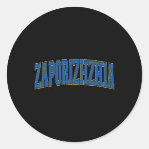 Ukraine Lovers Patriotic Proud Ukrainian Zaporizhz Classic Round Sticker