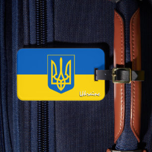 Ukraine Luggage Tags, patriotic Ukrainian Flag Luggage Tag