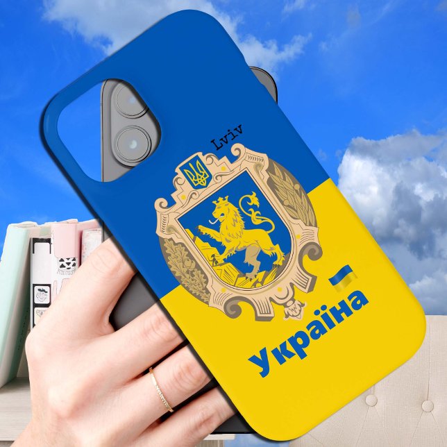 Ukraine & Lviv Area - Coat of Arms, Ukrainian Flag Case-Mate iPhone Case