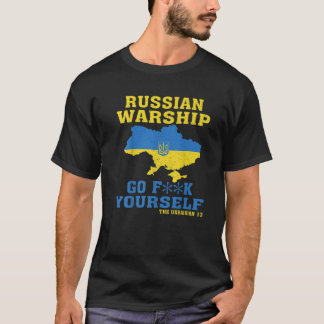 Ukraine Map Flag Colours Glory To Ukraine Support  T-Shirt