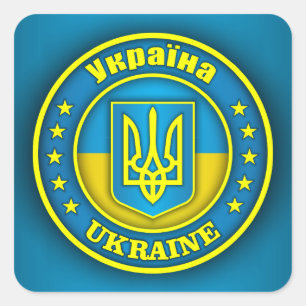 Ukraine Medallion Square Sticker