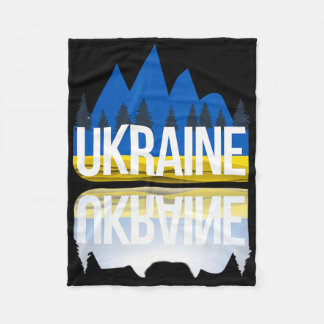Ukraine Mountain Reflections Ukrainian Nature Souv Fleece Blanket