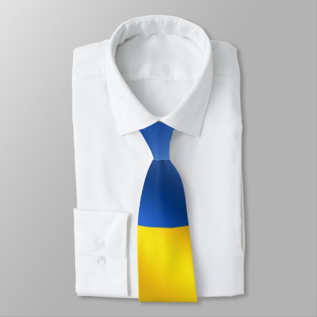 Ukraine Neck Tie Support Freedom Ukrainian Flag (Tied)