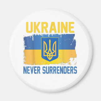 UKRAINE Never Surrenders Support Ukraina Magnet