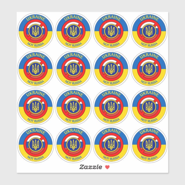 Ukraine - Not Russia Sticker (Sheet)
