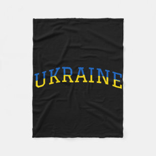 Ukraine Patriotic Blue Yellow Pride Support  Fleece Blanket