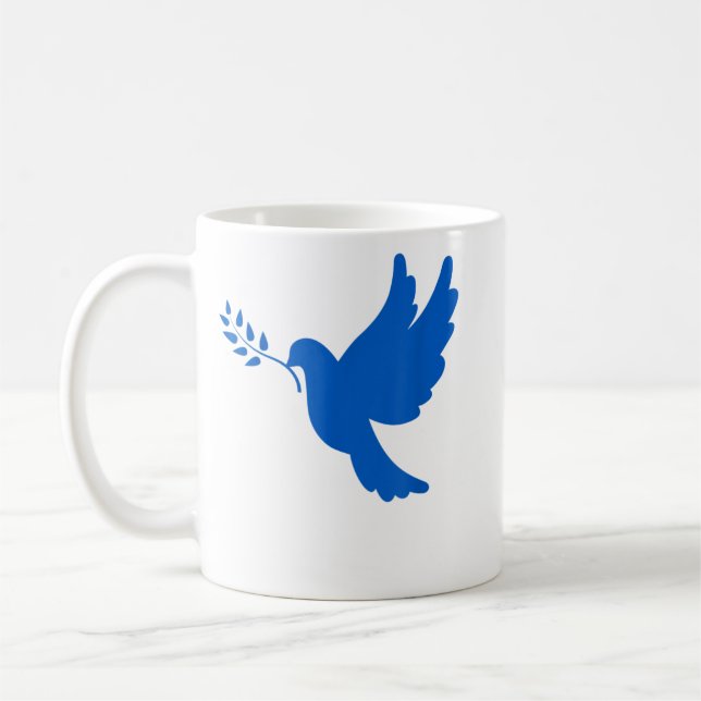 Ukraine Peace Dove  Coffee Mug (Left)