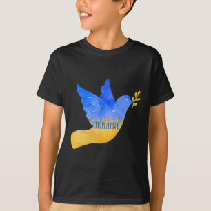 Ukraine Peace Dove I Stand With Ukraine Flag Free T-Shirt