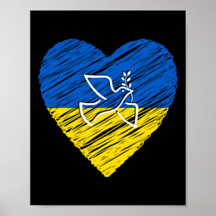 Ukraine Peace Dove Love Stop War Conflict  Poster