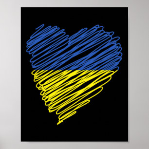 Ukraine Peace Heart Unity Awareness Empowerment Uk Poster