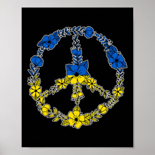 Ukraine Peace Sign Flowers In Blue And Yellow Ukra