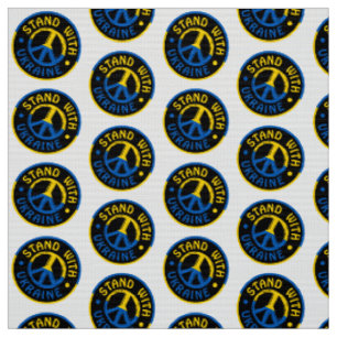 Ukraine Peace Symbol Stand With Ukraine Fabric