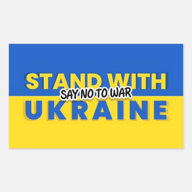 Ukraine - Peace - Ukrainian Flag - Freedom   Sticker (Front)