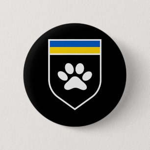 Ukraine Pet Awareness Flag Support Ukrainian pets 2 Inch Round Button