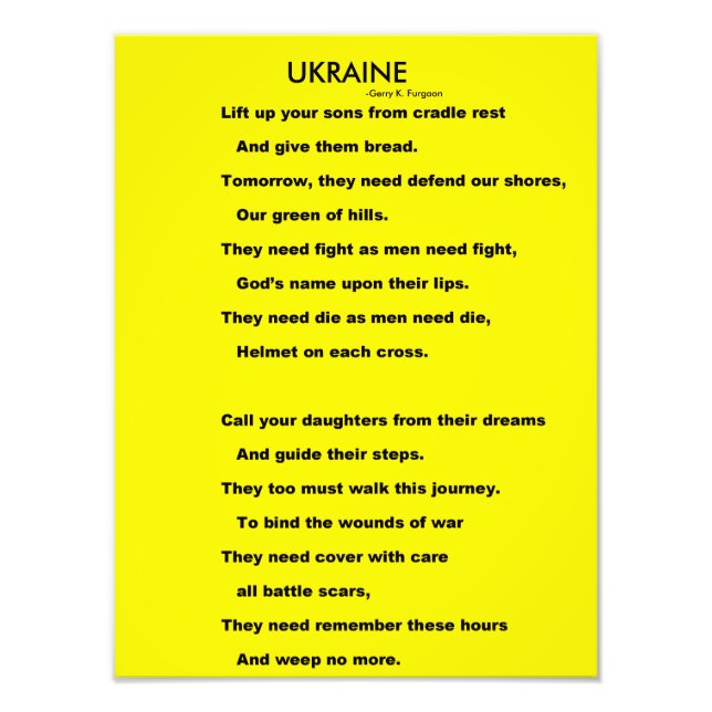 UKRAINE  PHOTO PRINT (Front)